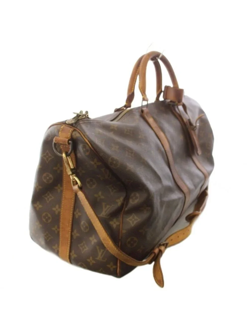 Louis Vuitton Keepall Bandouliere 50 Monogram Boston Bag Brown TK